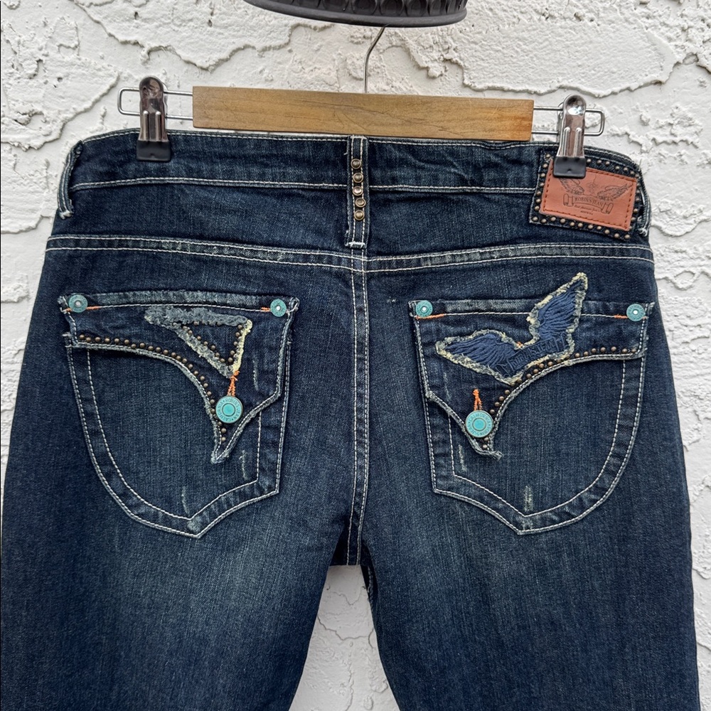 Robin's Jean Dark Blue Straight Leg Jeans - Picture 3 of 7